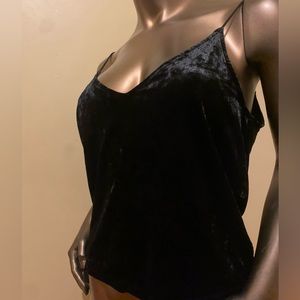 Divided by h&m velvet spaghetti strap v neck shirt.